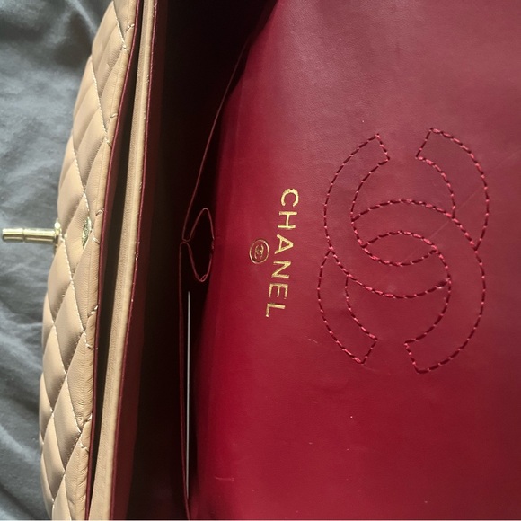 Quilted classic fashion chain bag double cc tan flap bag - Picture 3 of 8